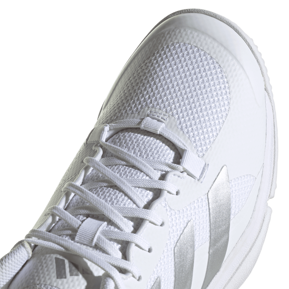 adidas Women's Court Team Bounce 2.0 Volleyball Shoe White Silver - 5
