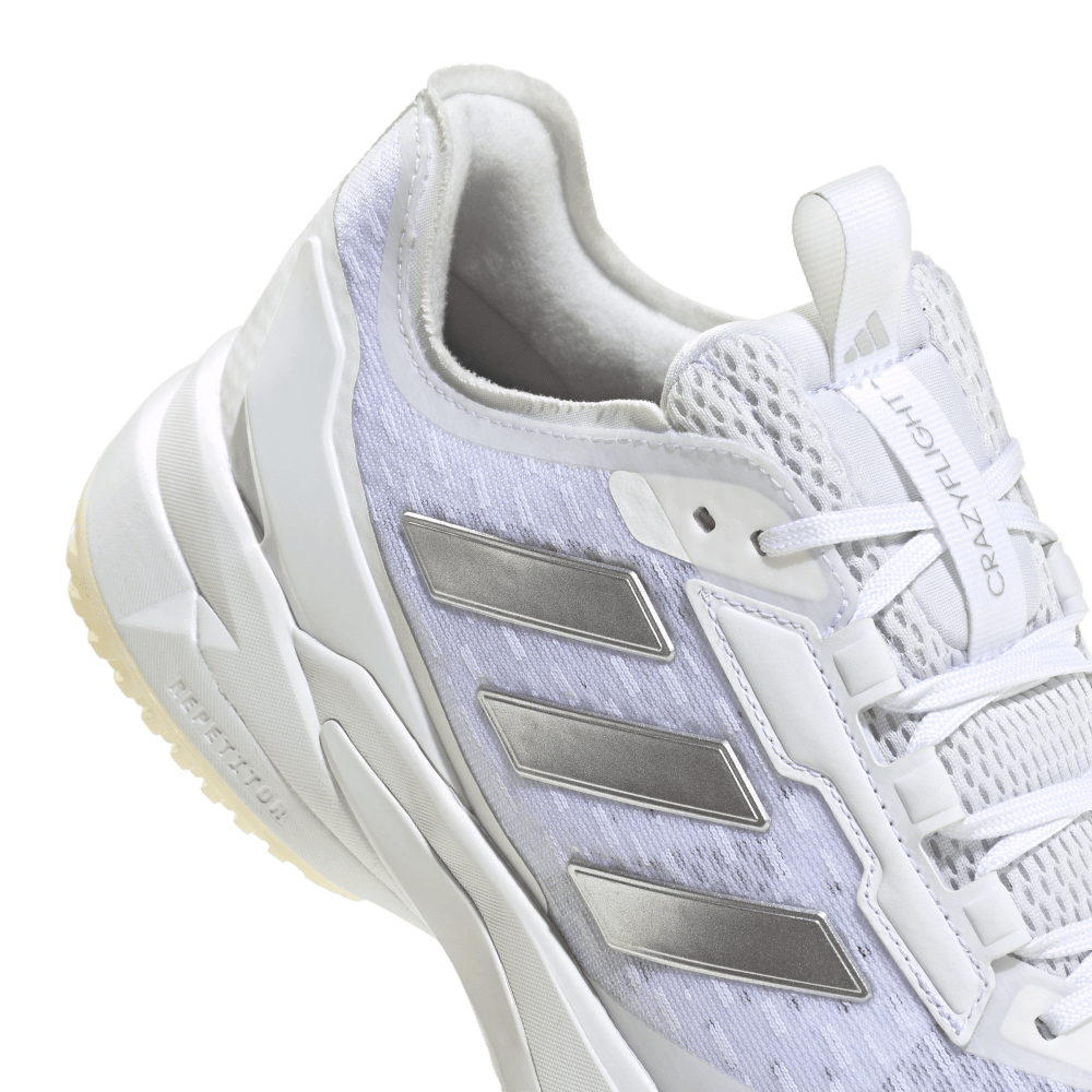 adidas Women's Crazyflight 6 Volleyball Shoe White Silver - 6