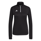adidas Women's Entrada 22 1/4 Zip Black - 1