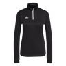 adidas Women's Entrada 22 1/4 Zip Black - 1