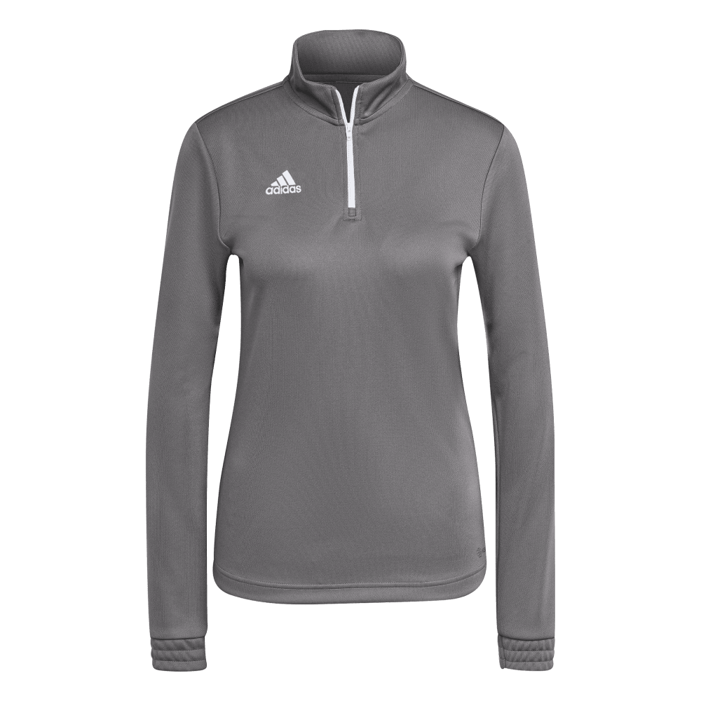 adidas Women's Entrada 22 1/4 Zip Dark Gray - 1