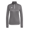 adidas Women's Entrada 22 1/4 Zip Dark Gray - 1