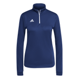 adidas Women's Entrada 22 1/4 Zip Navy - 1
