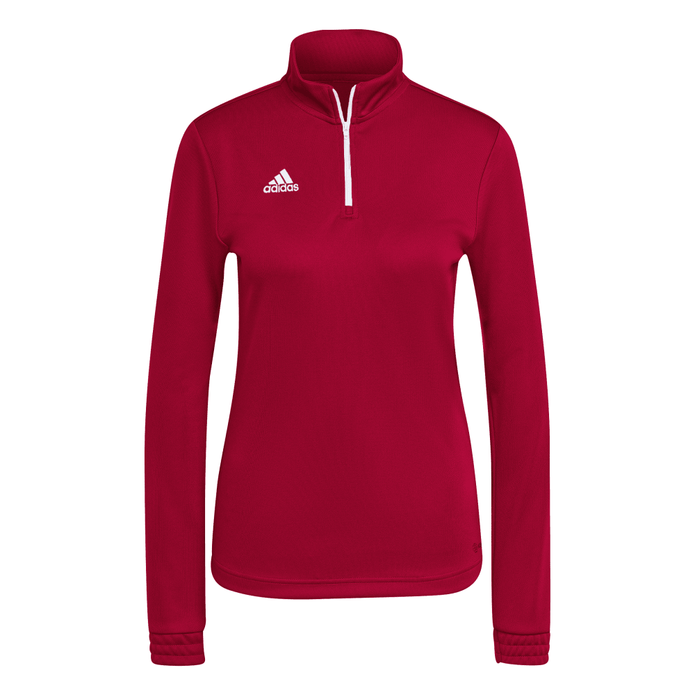 adidas Women's Entrada 22 1/4 Zip Red - 1