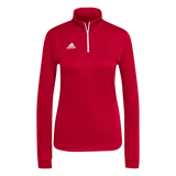 adidas Women's Entrada 22 1/4 Zip Red - 1