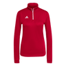 adidas Women's Entrada 22 1/4 Zip Red - 1