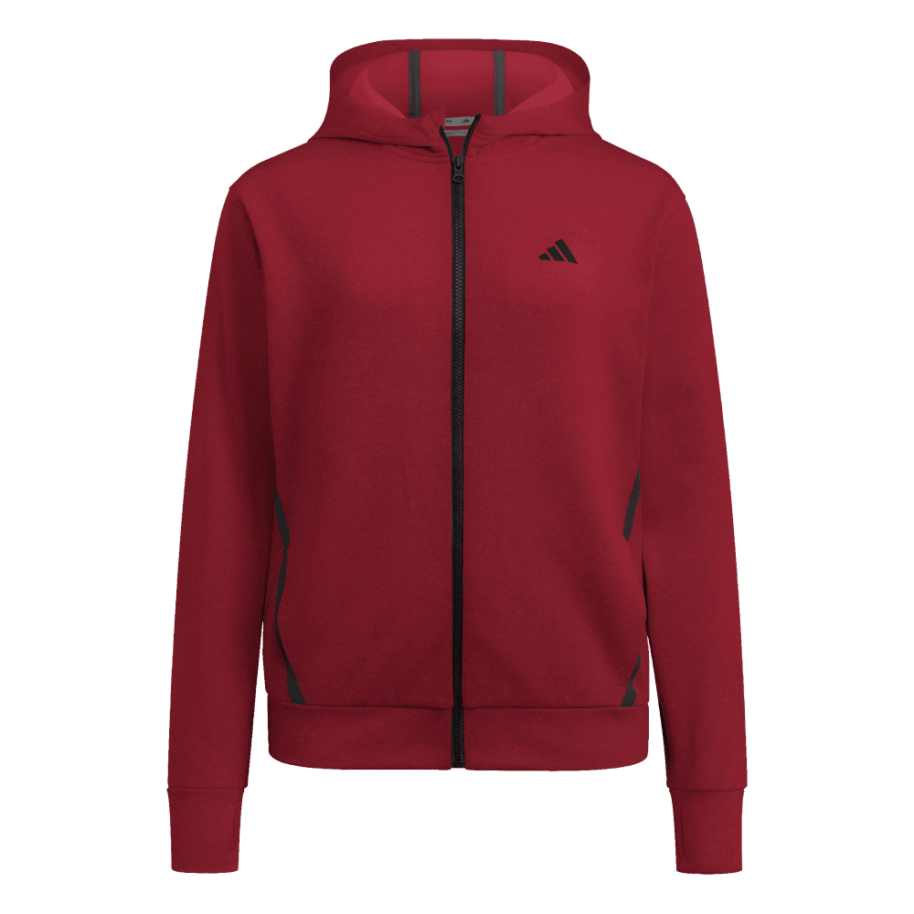 adidas Women's Game&Go Full Zip Hoodie Burgundy - 1