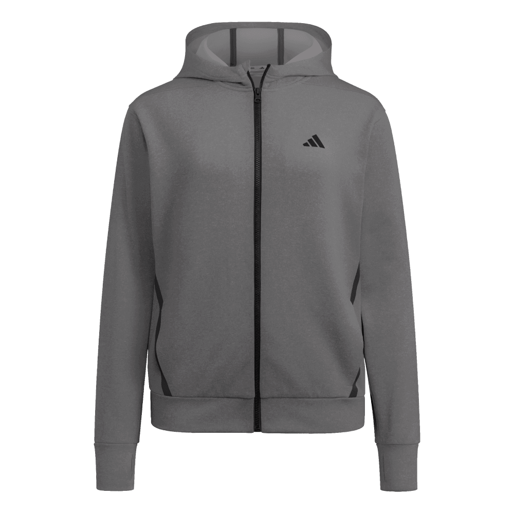 adidas Women's Game&Go Full Zip Hoodie Dark Gray - 1