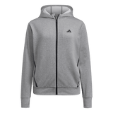 adidas Women's Game&Go Full Zip Hoodie Light Gray - 1