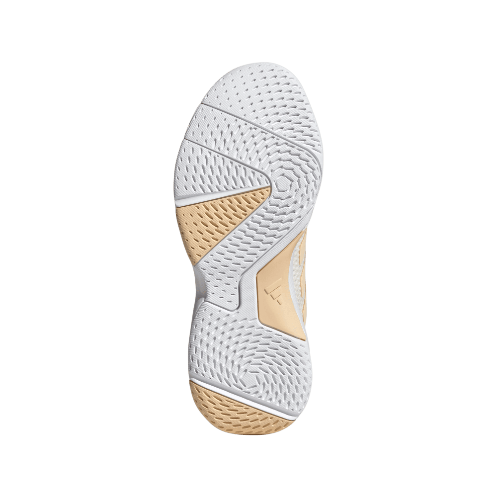 adidas Women's Ligra 8 Volleyball Shoe Black Crystal Sand - 4