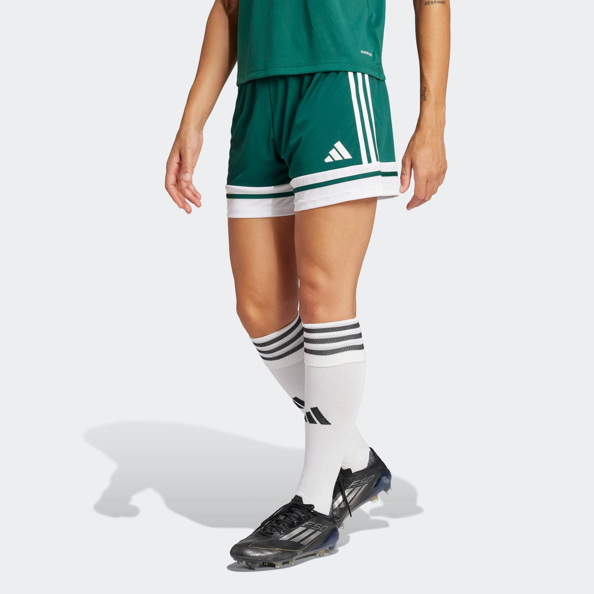 adidas Women's Squadra 25 Short - 5" Inseam Dark Green - 5