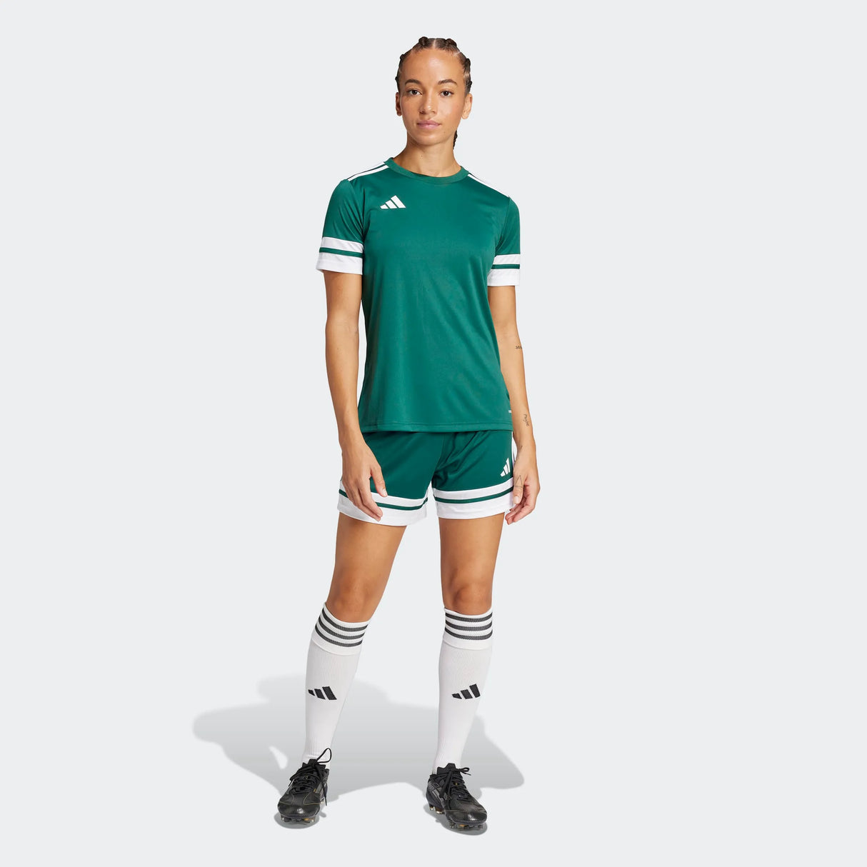 adidas Women's Squadra 25 Short - 5" Inseam Dark Green - 8