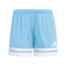 adidas Women's Squadra 25 Short - 5" Inseam Light Blue - 1