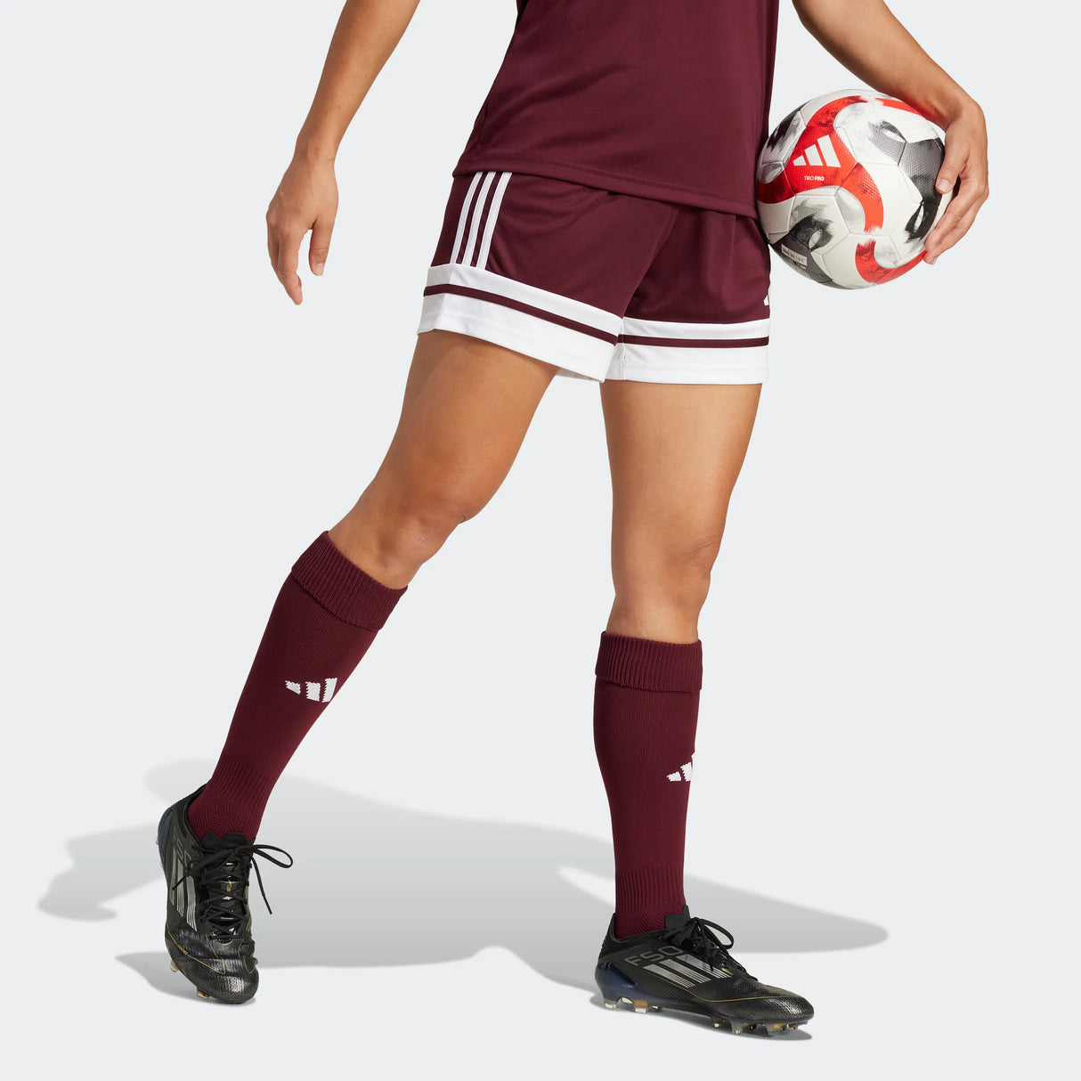 adidas Women's Squadra 25 Short - 5" Inseam Maroon - 7