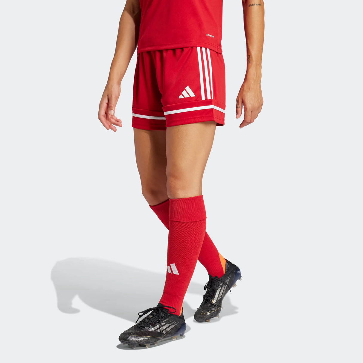 adidas Women's Squadra 25 Short - 5" Inseam Red - 8