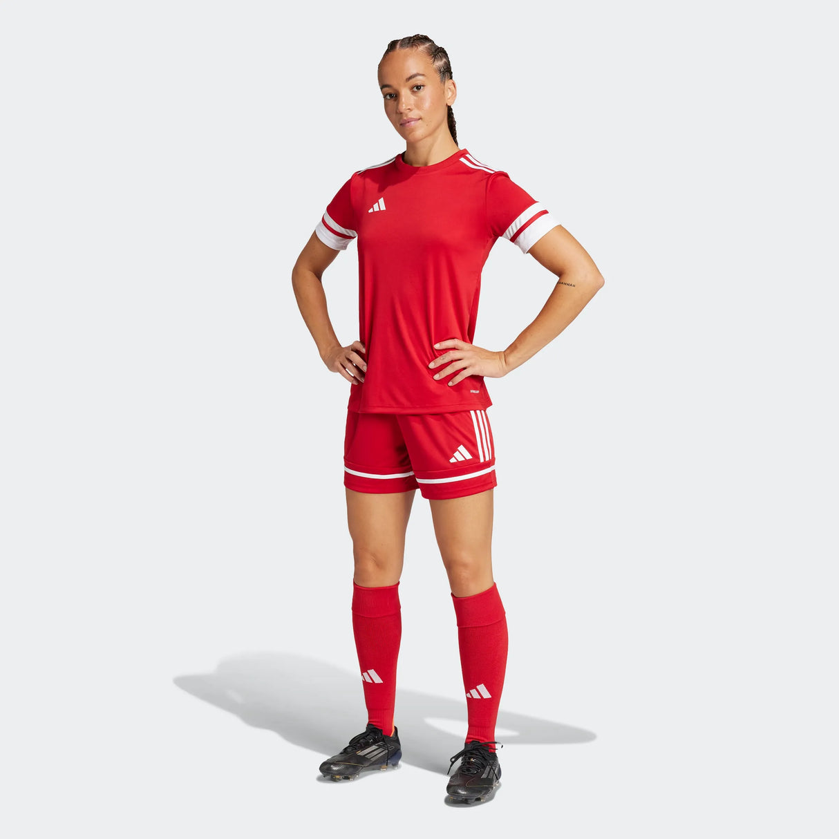 adidas Women's Squadra 25 Short - 5" Inseam Red - 9