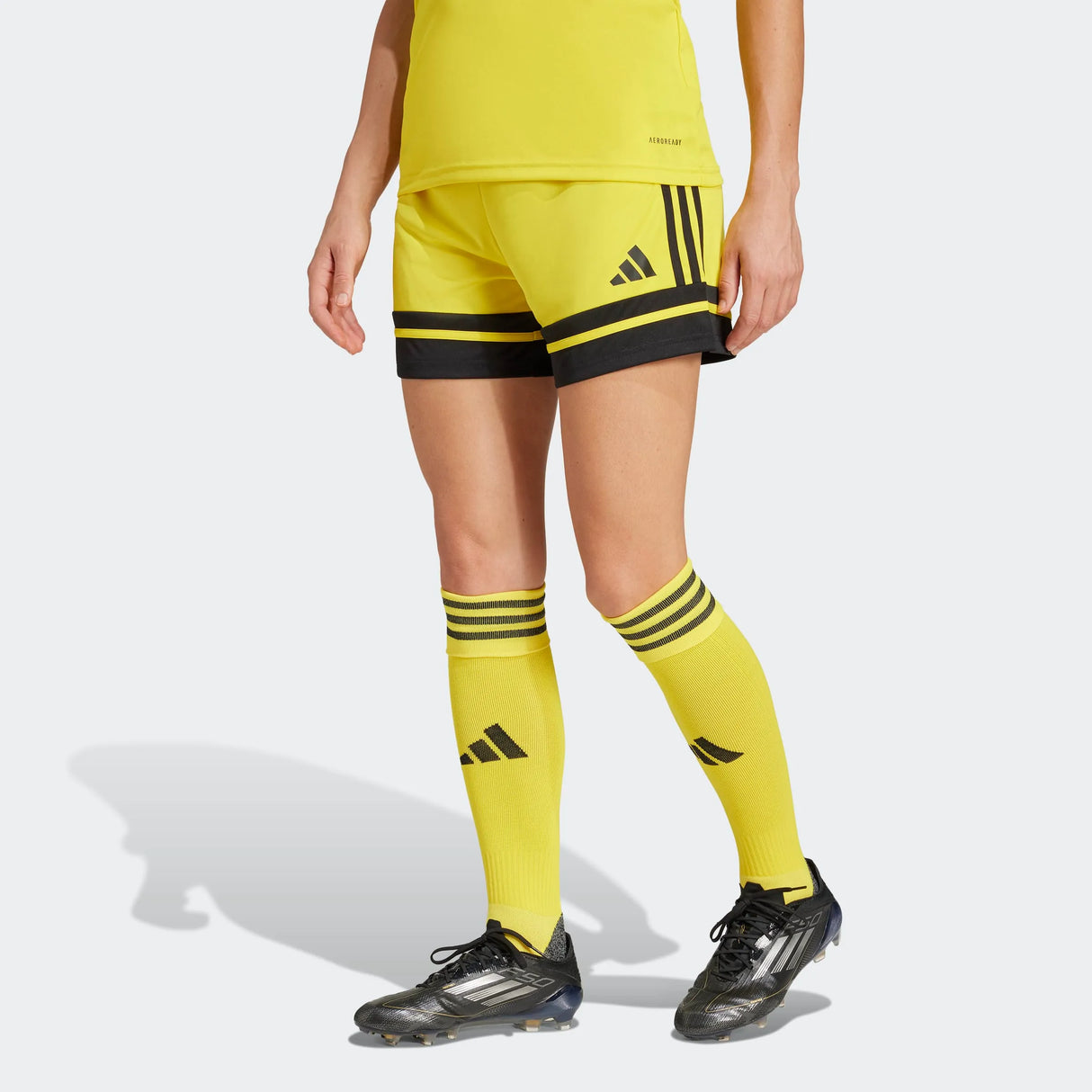 adidas Women's Squadra 25 Short - 5" Inseam Yellow - 5