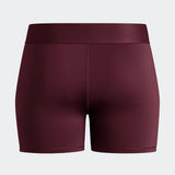 adidas Women's TechFit Volleyball Short - 4" Inseam Maroon - 2