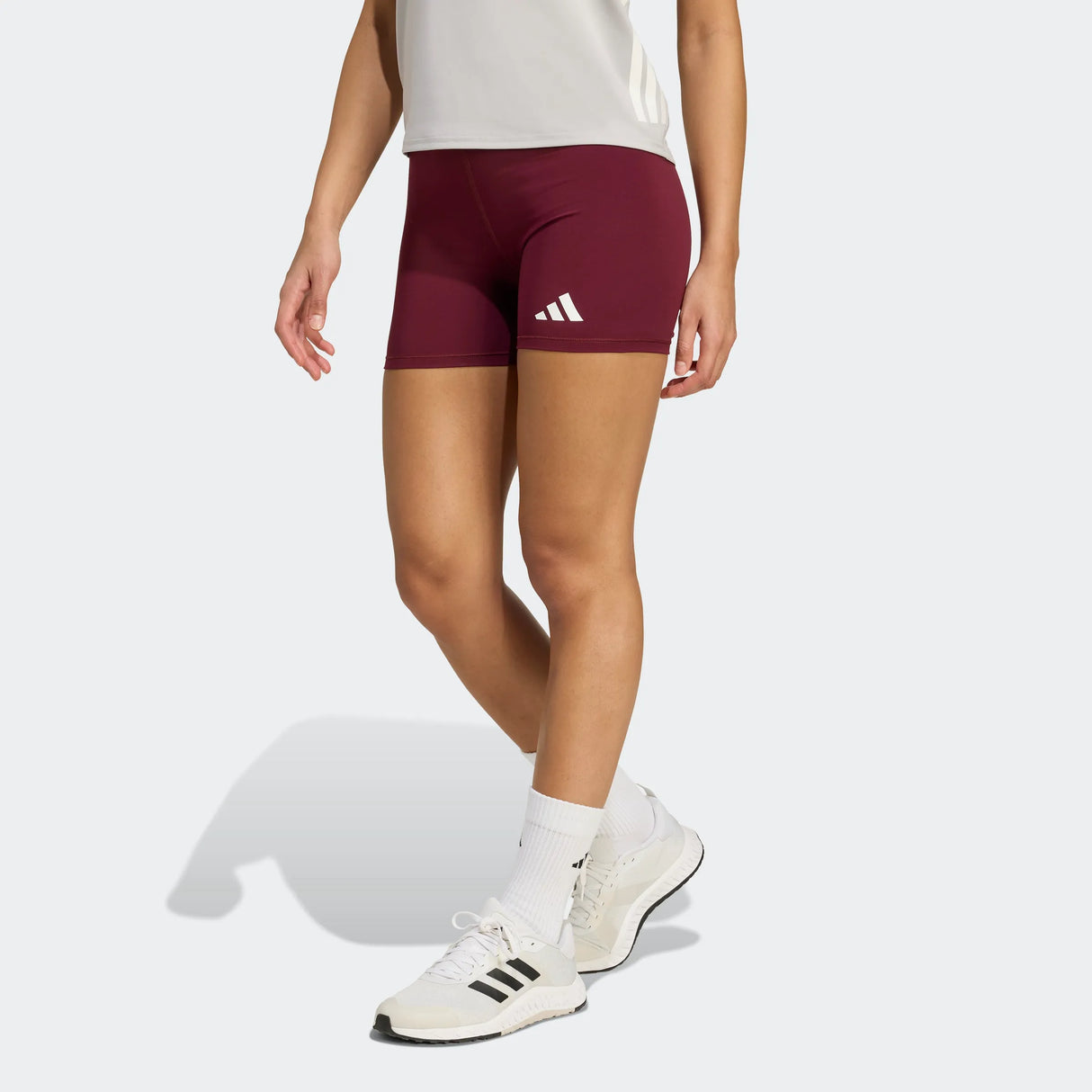 adidas Women's TechFit Volleyball Short - 4" Inseam Maroon - 4