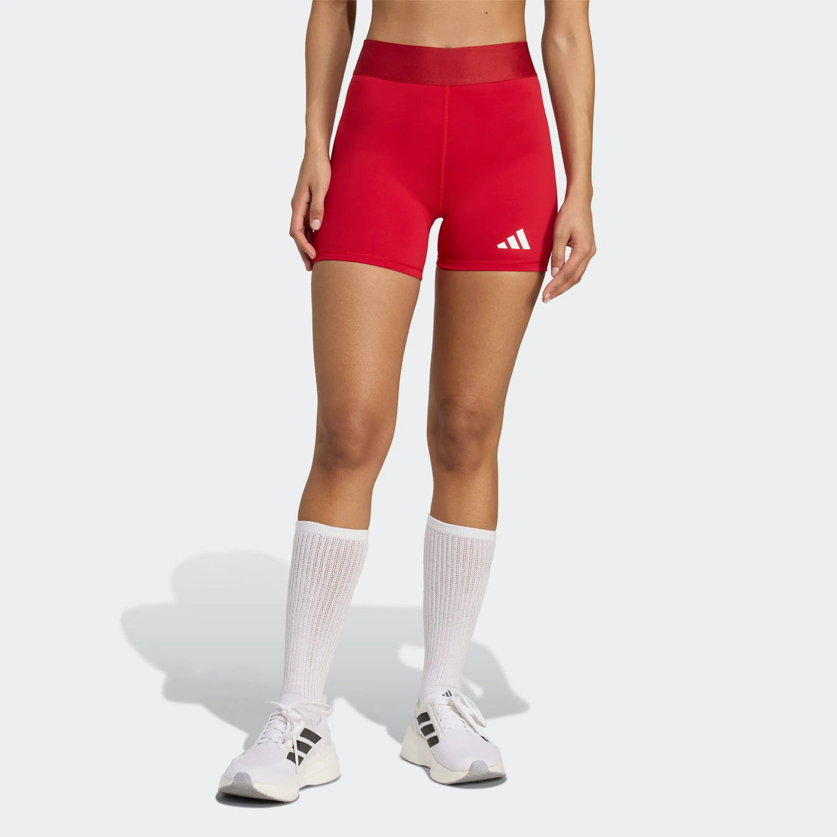 adidas Women's TechFit Volleyball Short - 4" Inseam Red - 4