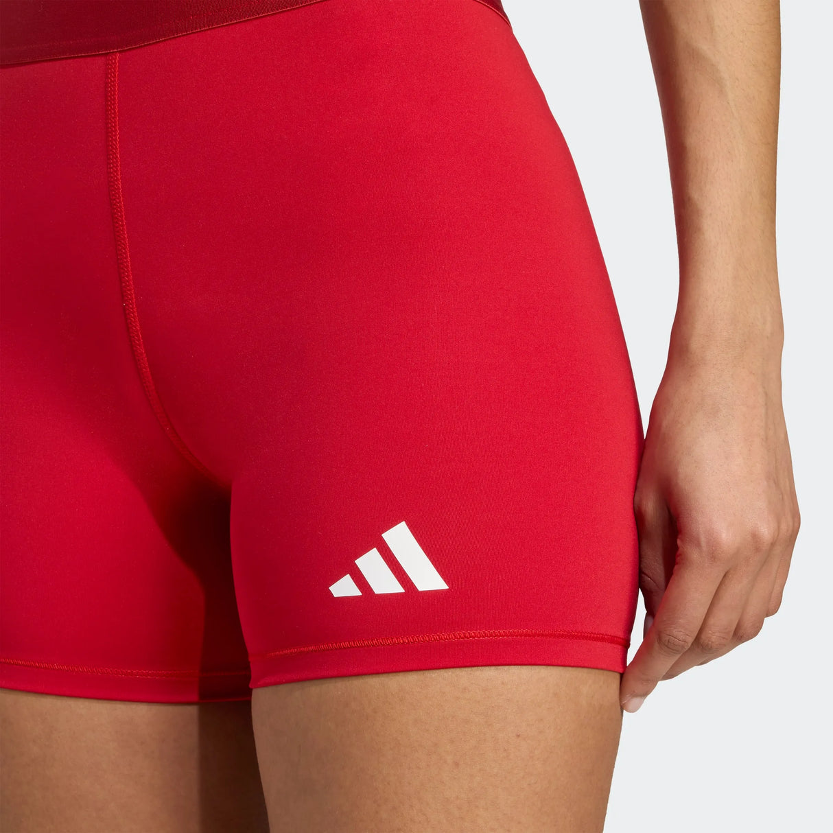 adidas Women's TechFit Volleyball Short - 4" Inseam Red - 7