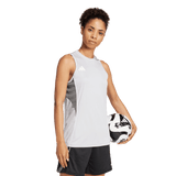 adidas Women's Tiro25 Competition Sleeveless Jersey Light Gray - 5