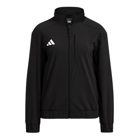 adidas Women's Woven Full Zip Travel Jacket Black - 1