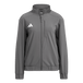 adidas Women's Woven Full Zip Travel Jacket Dark Gray - 1