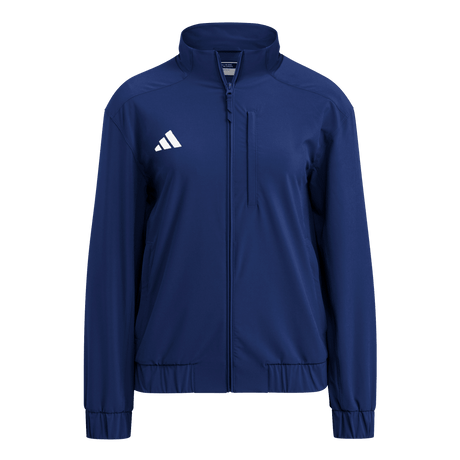 adidas Women's Woven Full Zip Travel Jacket Navy - 1