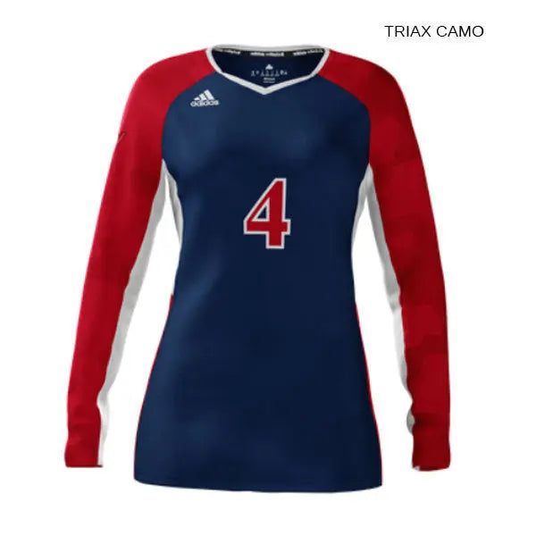 adidas Women's mi Team (Custom / Sublimated) Long Sleeve Volleyball Jersey