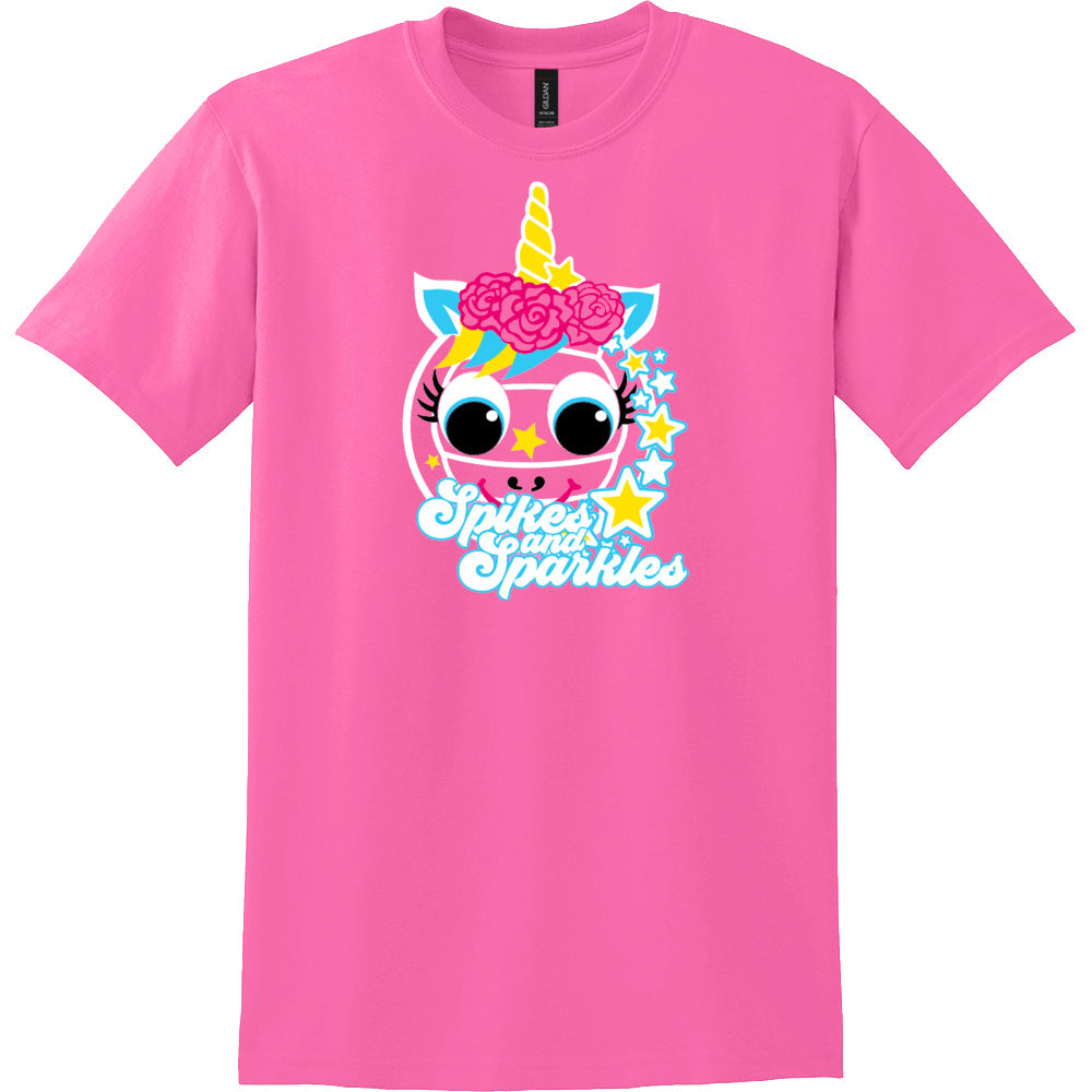 Spikes and Sparkles Volleyball T-Shirt