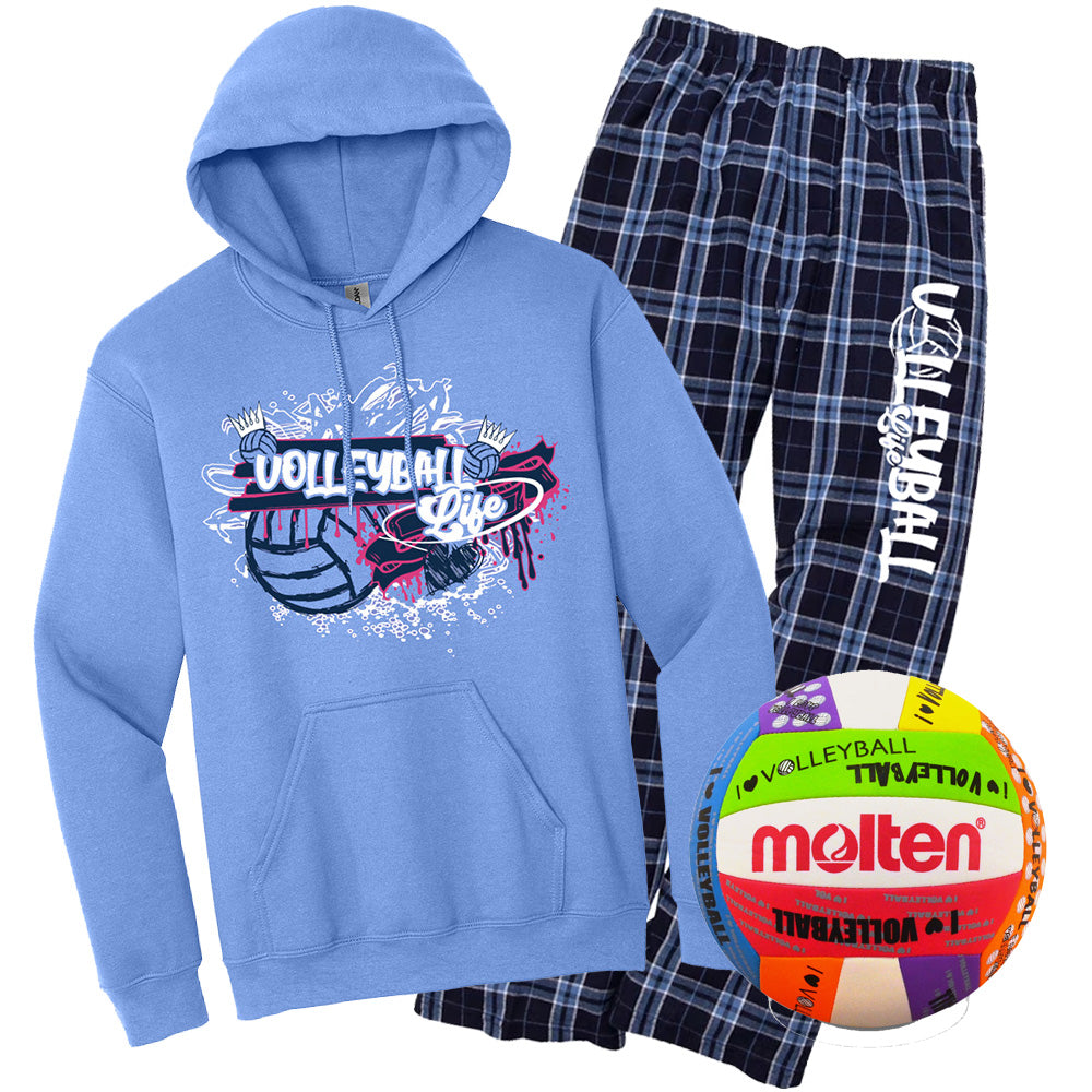 Volleyball Life Graffiti Hoodie