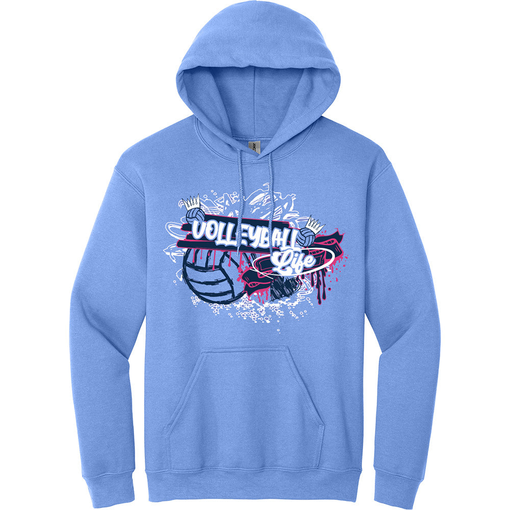 Volleyball Life Graffiti Hoodie