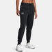 Under Armour Women's Icon Fleece Jogger in black with elastic waistband, ankle cuffs, and sleek fit, best volleyball pants | All Volleyball