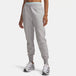 Under Armour Women's Icon Fleece Jogger in gray featuring an elastic waistband and cuffed ankles, best volleyball apparel | All Volleyball