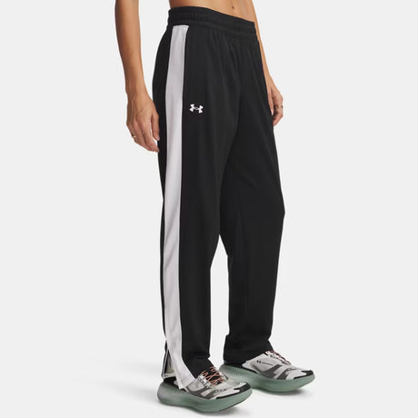 Under Armour Women's Team Knit Warm-Up Pant in black with elastic waistband, ideal for best volleyball training | All Volleyball