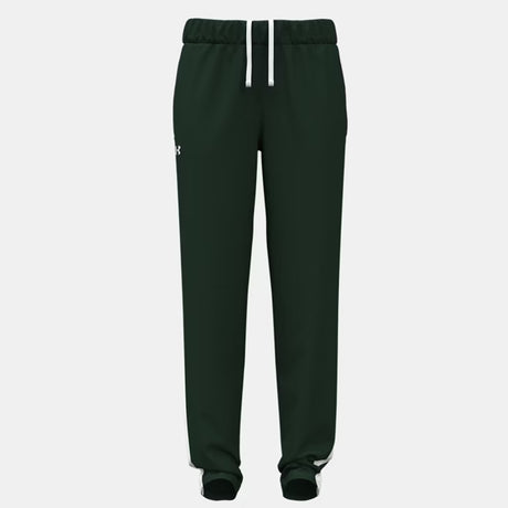 Under Armour Women's Team Knit Warm-Up Pant in green with an elastic waistband and streamlined design, best volleyball pants | All Volleyball