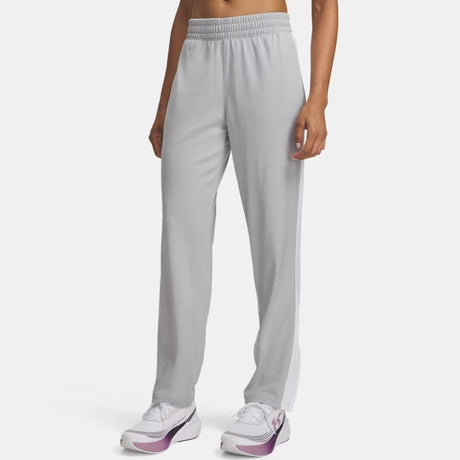 Under Armour Women's Team Knit Warm-Up Pant in gray, featuring streamlined fit; best volleyball warm-up pant | All Volleyball