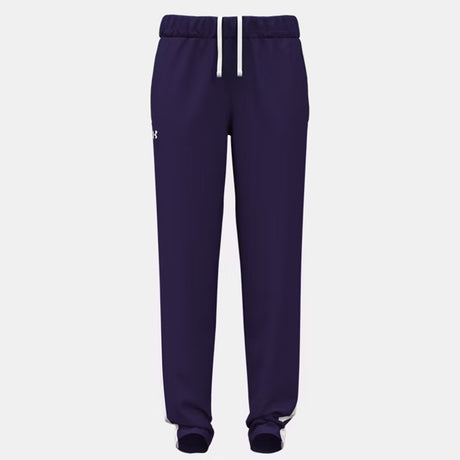 Under Armour Women's Team Knit Warm-Up Pant in purple, featuring elastic waistband and tapered legs; best volleyball apparel | All Volleyball